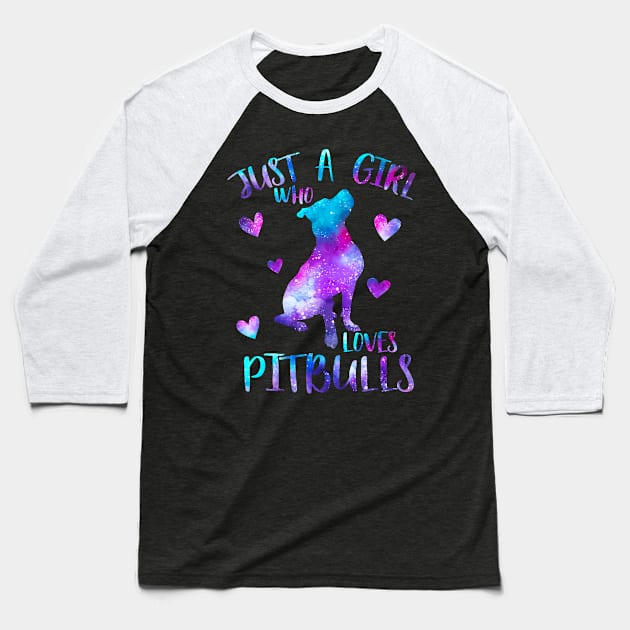 Just a girl who loves pitbulls Baseball T-Shirt by PrettyPittieShop